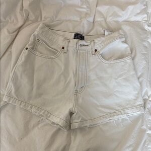 Abercrombie & Fitch White Jean Shorts